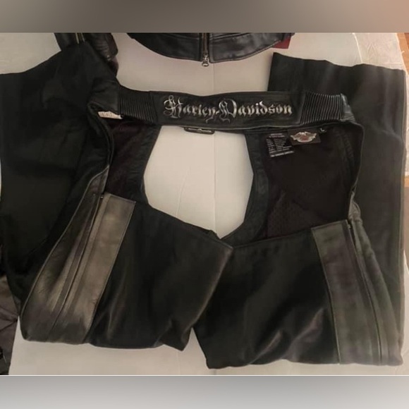 Harley Davidson Ladies Large TWO TONE Chaps - Picture 4 of 8